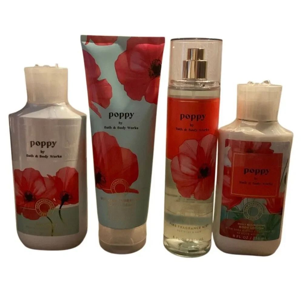 Bath and Body Works POPPY 4 Piece Set
